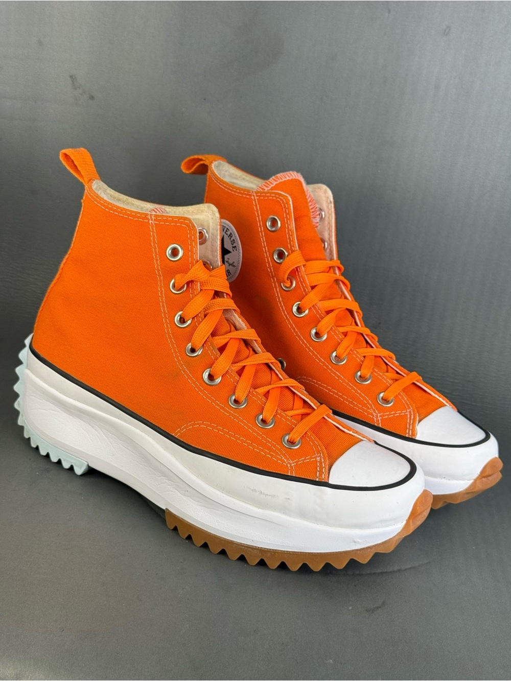 Converse Run Star Hike Sunblocked Total Orange sneaker shoes women size 10